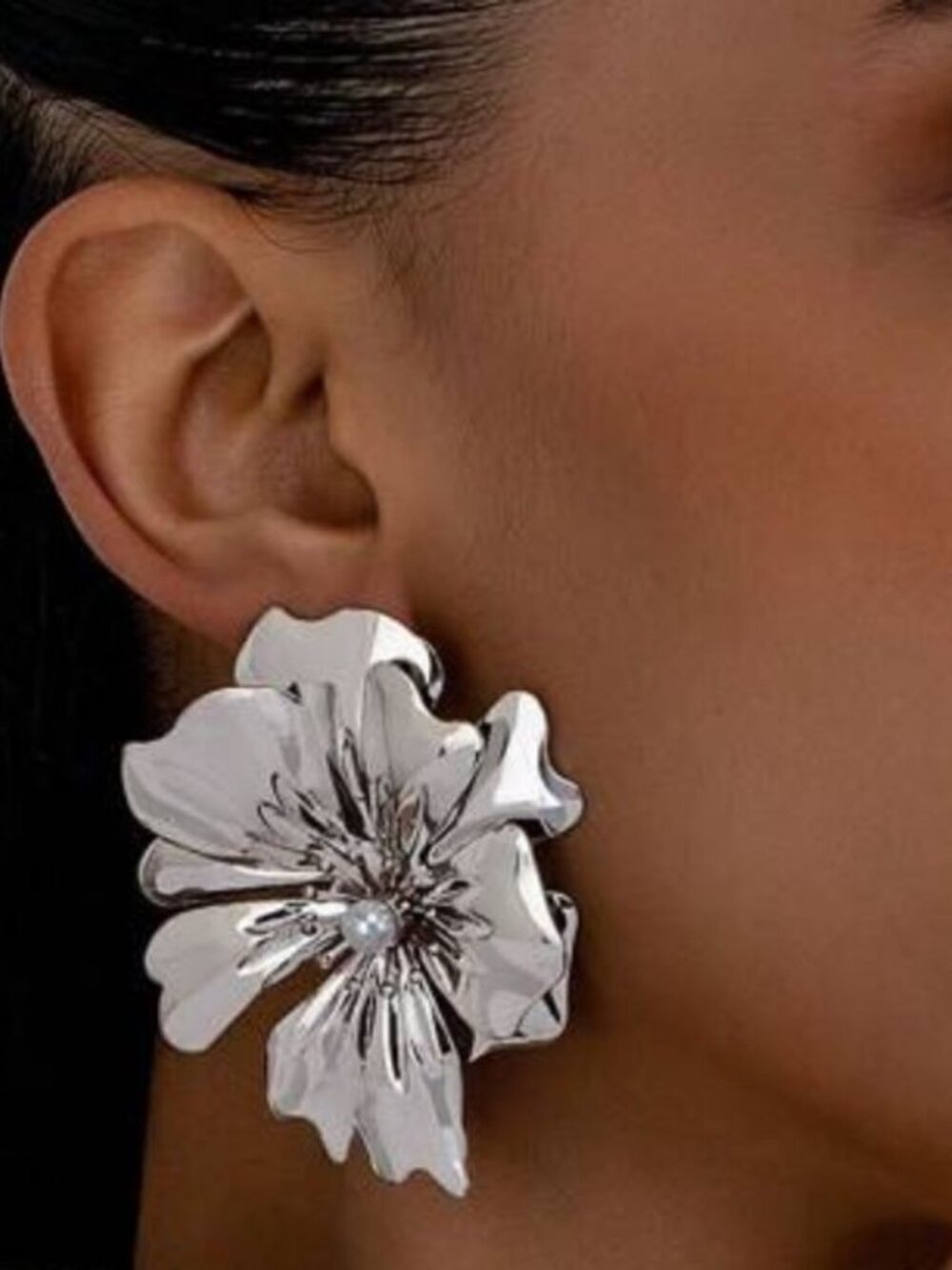 Silver Floralearrings M474